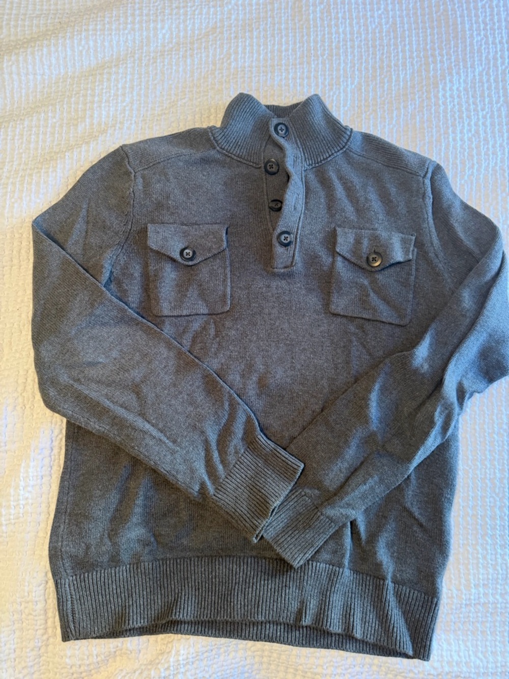 Banana Republic Men’s Medium Gray 100% Cotton Sweater NWOT